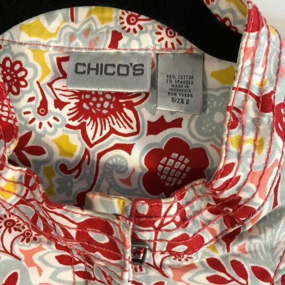 Chico’s rare jacket top sz 2 - Picture 4 of 6